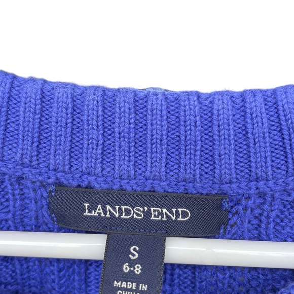 Women's Loose Cable Knit Sweater Ribbed Crewneck Pullover Wool Sweaters S - Picture 2 of 3